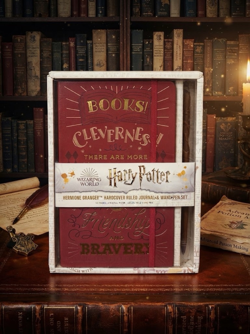 Harry Potter Hermione Granger Journal & Wand Pen Set NWT | Wizarding World